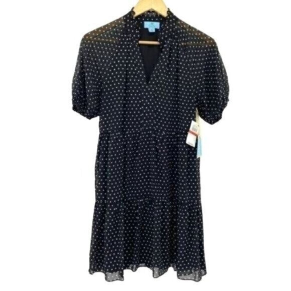 CeCe Polka Dot Babydoll Dress New